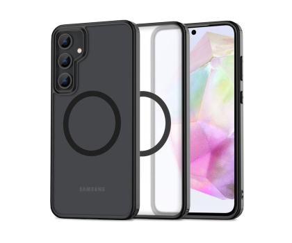 Etui do telefonów TECH-PROTECT Magmat Magsafe do Samsung Galaxy A55 5G Matte Black 5906203692255